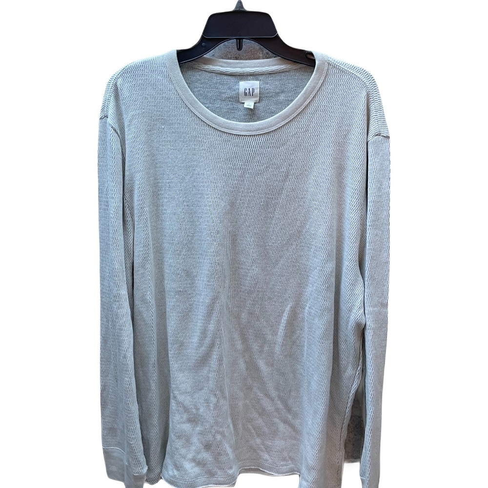 ❤️ GAP MENS CREAM WAFFLE THERMAL LONG SLEEVE TOP SIZE XL